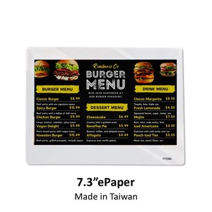 E Ink 7,3 EPaper Letrero de escritorio Versión de batería Pantalla de 7 colores Resolución de 800x480 BLE 5,1 Soporte Etiqueta de estante electrónico personalizada - Product Image 1