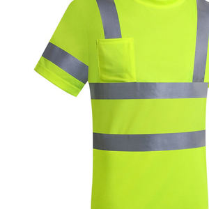 Short Sleeve T Shirt Safety Work Shirts Breathable Security Reflective <b>Logo</b> Shirt Security Guard Uniforms - Product Image 3