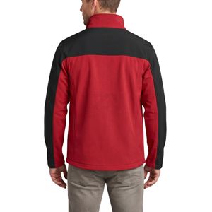 Windproof Heated Durable Softshell Jacket Contrast Panel Full Zip Thermal <b>Fleece</b> Track Top High Collar Jackets - Product Image 2