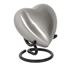 Oval Brass Cremation Urn Stand Eco-Friendly Handmade Tabletop <b>Vase</b> with Customized Printing <b>Small</b> Memorial Urn - Product Image 3