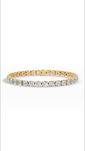 10ct Round Lab Grown Diamond Tennis <b>Bracelet</b> 925 Sterling <b>Silver</b> Elongated Four Prong Wholesale OEM Fine Jewelry Manufacturer - Product Image 3