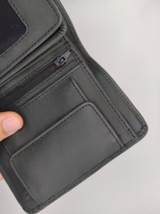 Tarjeteros de Cuero Genuino para Hombre, Plegables, con Logotipo Personalizado, Protección RFID, Múltiples Ranuras, Bolsillo para Monedas, Forro de Seda, Venta al Por Mayor 2026 - Product Image 2