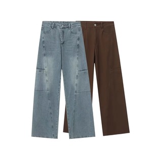 Women's 2026 Summer Casual Baggy <b>Jeans</b> Vintage High Waist Ankle Denim Pants Solid Pattern Straight Washed Breathable - Product Image 1