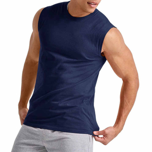 Camisetas sin mangas de lujo para hombre, cuello redondo, personalizadas, 100% algodón orgánico, ropa casual transpirable de punto. - Product Image 1