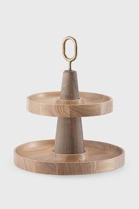 New Arrival Square Wooden Two Tier Serving Tray Gold Handle Dessert Display <b>Stand</b> Home Decor Item for sale - Product Image 3