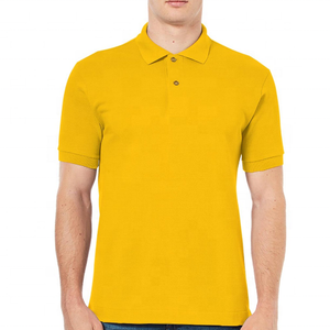 Men's Solid <b>Blue</b> Short Sleeve <b>Polo</b> <b>Shirt</b> 100% Cotton Knitted Casual Breathable Regular Fit - Product Image 2