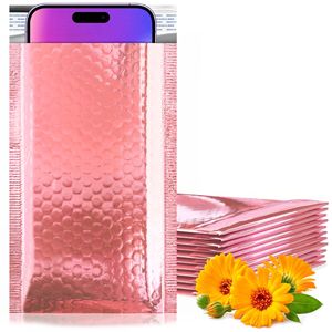 Mailer a bolle in oro rosa metallizzato confezione da 4x7 pollici 600 foglio autosegiglio buste di spedizione Poly mailer impermeabili per piccole - Product Image 1