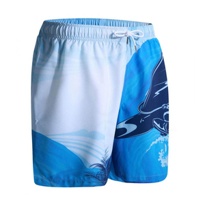 Dolphin print swim <b>trunks</b> Quick dry board shorts Casual swim <b>trunks</b> <b>men</b> Drawstring waist shorts - Product Image 3