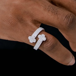 High Quality Custom Heavy Iced Hip Hop Bling Rapper <b>Ring</b> Trendy Moissanite Diamond Wedding <b>Ring</b> <b>for</b> <b>Men</b> - Product Image 3