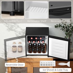 Compact <b>Silver</b> Mini Upright <b>Freezer</b> 1.1 Cu.Ft Class a Energy Efficient Swing Door Design Removable Shelves for Household Use - Product Image 6