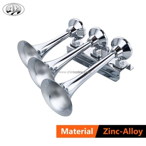 Klaxon triple en zinc chromé 12V 24V pour mise à niveau de véhicule - Product Image 3
