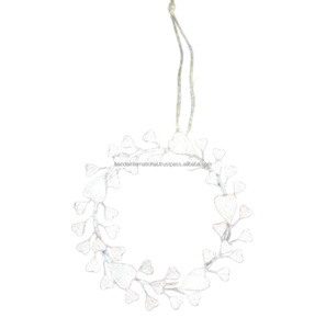 Artículo decorativo colgante de hierro con revestimiento de polvo blanco terminado para decoración del hogar y otras decoraciones navideñas - Product Image 2