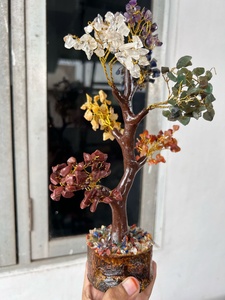 Árbol de Cristal de los Siete Chakras, Piedra Preciosa Feng Shui, Regalo Espiritual para Meditación, Sanación y Energía Positiva - Marca Rais Agate de Gujarat - Product Image 2