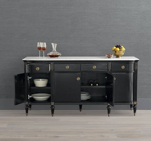 Commode de luxe moderne en bois de mahogany massif avec poignées dorées, fabriquée à la main, durable, pour chambre à coucher, salon, buffet de rangement - Product Image 5