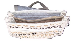 LOWELL CRAFT Women's Bohemian Style Summer Beach Tote Bag with Zipper Closure Zigzag Pattern Embroidery Cotton Lining - Product Image 5