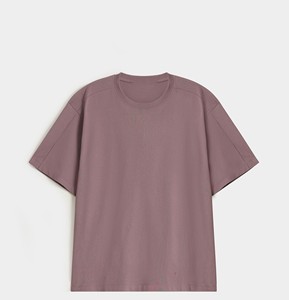 T-shirt d'été pour hommes grande taille à manches courtes 100 % coton séchage rapide respirant design uni décontracté en gros - Product Image 1