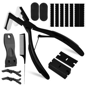 Professional Waterproof Hair Extension Tools Kit Stainless Steel Beads Remover <b>Crimp</b> Pliers Hair Cutting Styling <b>Set</b> Durable - Product Image 5