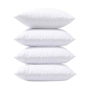 Coussin rectangulaire blanc avec garnissage 100 % coton moelleux, écologique, rafraîchissant, style moderne et minimaliste, pour le soutien du cou - Product Image 2