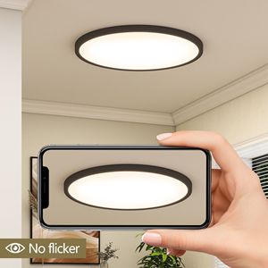 Confezione da 4 Plafoniere LED a Incasso da 16 Pollici, 32 Watt, Dimmerabili, 5 Colori Selezionabili, Lampada a Basso Profilo, 3520LM, Nere - Product Image 4