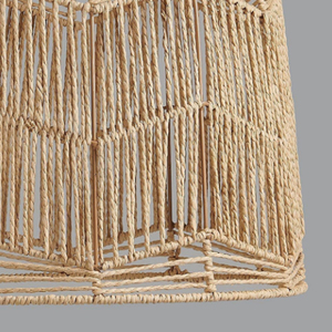 Black Rope woven pendant <b>lamp</b> shade Natural woven <b>lamp</b> shade hanging Living room bedroom <b>lamp</b> <b>Kitchen</b> hallways hanging <b>lamp</b> - Product Image 5
