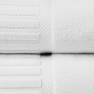 Serviette de bain en coton blanc, couleur unie, rectangulaire, tricotée, douce pour la peau, séchage rapide, écologique, pour usage domestique - Product Image 3
