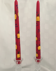 Velas Cónicas Pintadas a Mano con Cera de Soja y Parafina, Sin Humo, para Fiestas Navideñas y Decoración del Hogar - Product Image 2