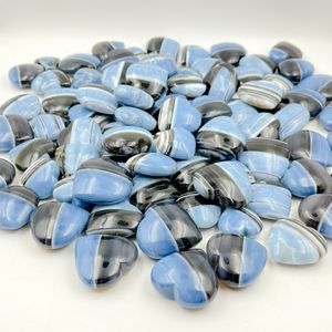 Chakralume - Ópalo Azul Natural de Owyhee, Corazón Grabado, Cristal Pulido, Piedra Curativa, Reiki, Meditación, Regalo, Decoración, Venta al por Mayor - Product Image 3