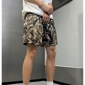 กางเกงขาสั้นออกกำลังกายลายพรางแฟชั่นสำหรับผู้ชาย โลโก้สั่งทำได้ ผ้าคอตตอนเนื้อหนา สำหรับวิ่ง ฟิตเนส มีเชือกผูกเอว - Product Image 5