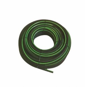 Black Flexible <b>Rubber</b> Hose With Green Stripe Oil Resistant Nitrile Cover Water Supply Transfer Tube - Product Image 1