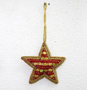 Venta al por mayor de fábrica más vendida, árbol de Navidad de diseñador rojo, adorno de corazón colgante hecho a mano a granel - Product Image 1