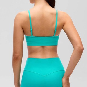 Custom Logo Women Fashion Sports <b>Bra</b> Contrast Straps <b>Open</b> Back Sexy Padded Crop Top Square Neck Comfortable Cute Yoga Sports <b>Bra</b> - Product Image 5