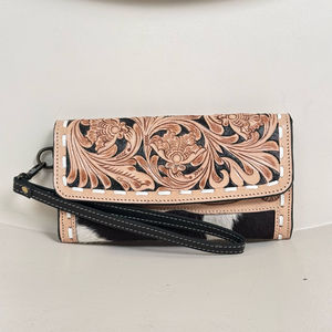 2025กระเป๋าสตางค์หนังวัวแท้สำหรับผู้หญิงกระเป๋าคลัทช์อเนกประสงค์สไตล์ตะวันตกหนังวัวแท้ - Product Image 4