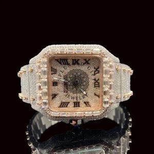Reloj de Diamantes de Lujo, Regalo Espléndido, Esfera de Cristal de Zafiro, Movimiento de Cuarzo ETA, Caja de 28 mm, Correa de Moissanita Plateada, Elegante - Product Image 2