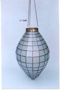 Lanternes à bougie de style vintage de couleur rouge lanterne à bougie en verre en acier inoxydable longs tabourets industriels en S forgé - Product Image 4