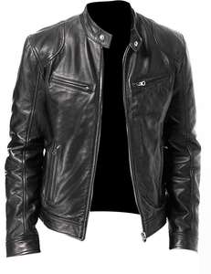 Chaqueta de Invierno Premium para Hombre, Cuero Genuino, Forro de Piel de Oveja, Costuras Resistentes, Protección Elegante para Exteriores, Estilo Biker Bomber - Product Image 3