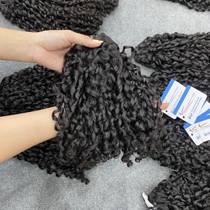 Meilleures ventes 2026 – Extensions de cheveux naturels en trame, bouclés style pixie, prêts à être expédiés – Cheveux vietnamiens bruts - Product Image 4