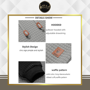 เสื้อฮู้ดดี้ผู้ชายทรงสลิมฟิตผ้าคอตตอนหนานุ่มลายวาฟเฟิล ดีไซน์สวย คุณภาพรับประกัน จากผู้ผลิตชั้นนำ ลดราคาสุดพิเศษ - Product Image 4