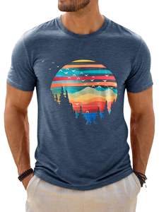 Custom Trendy Mens Acid Wash Rhinestone T Shirt Heavyweight Cotton Oversized Boxy Fit Crew Neck Streetwear Front Graphic Print - Product Image 5