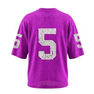 American Football Jersey Customize Colour Low MOQ Men Fan <b>Shirt</b> Made in Mesh Fabric 100% <b>Polyester</b> Over Size <b>Shirt</b> - Product Image 2