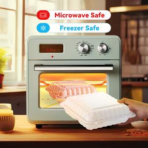 Contenedores Go de 3 Compartimentos, Biodegradables, Ecológicos, Libres de BPA, Desechables, Impermeables, de Plástico para Alimentos, 8 Unidades para Fideos - Product Image 4