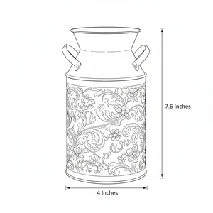 Vase en métal galvanisé Headway de 7,5 pouces, style antique, rétro, rustique, vintage, primitif, ferme, campagnard, vert - Product Image 6