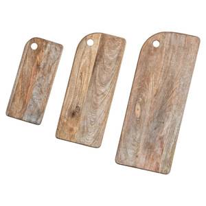 Design moderne Grande planche à découper en bois de manguier de 0.6 pouces d'épaisseur Lot de 3 planches à découper antiques en bois de la meilleure qualité - Product Image 1