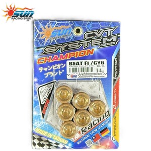 Kit de galets CVT SUN RACING BEAT FI 18x14mm 14G Taiwan Precision Drive Weights WRL1814-14 6PCS Neuf pour Scooter - Product Image 5