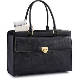Sac fourre-tout professionnel pour femmes en cuir véritable de haute qualité, sac à main à bandoulière pour le bureau et les affaires - Product Image 3