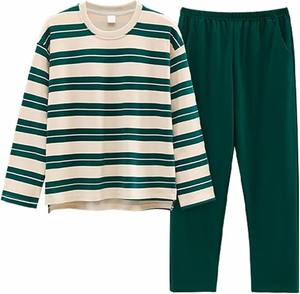 Ensemble de vêtements de nuit pour femmes à motifs tendance, en jersey doux, confortable, avec taille élastique, pyjama décontracté, tenue de maison pour femmes - Product Image 3