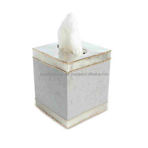 Caja de pañuelos de hojalata de metal para cocina, tocador de baño, caja dispensadora de servilletas de metal, caja de almacenamiento de exhibición de pañuelos de gran tamaño, logotipo personalizado - Product Image 3