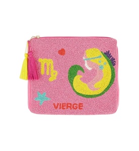 Porte-monnaie carré VIERGE élégant, brodé à la main, de haute qualité, pour les fêtes de Noël, de luxe, de créateur - Product Image 1