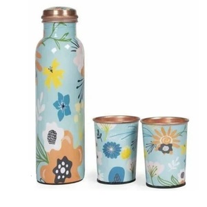 Top Quality Metal <b>Copper</b> <b>Bottle</b> With Enamel Finishing Water <b>Bottle</b> For Home Gym <b>Bottle</b> Luxury Design <b>Drink</b> Ware Water <b>Bottle</b> - Product Image 3