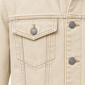Nouvelle veste en jean unie pour homme, coupe ajustée, col rabattu, boutonnée, en coton, style camionneur, automne/hiver - Product Image 6