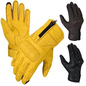 Guantes de Motociclismo de Cuero Personalizables Unisex para Invierno, Costuras Reforzadas, Dedos Completos, Impermeables, Resistentes al Viento, Alta Calidad para Motociclistas - Product Image 5